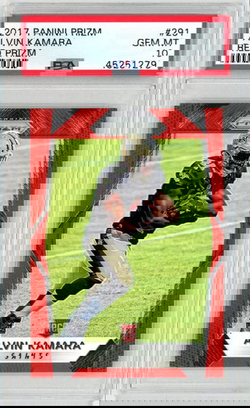 2017 Panini Prizm Red SSP Alvin Kamara PSA 10 Rookie RC POP 3