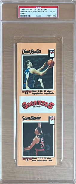 1989 Gigantes Del Basket Dino Radja / Sam Bowie PSA 2 