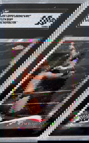 2014 Topps Chrome WWE CM Punk Atomic Refractor SGC 10