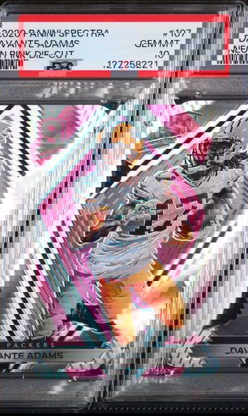 2020 Panini Spectra Davante Adams Neon Pink Die-Cut PSA 10