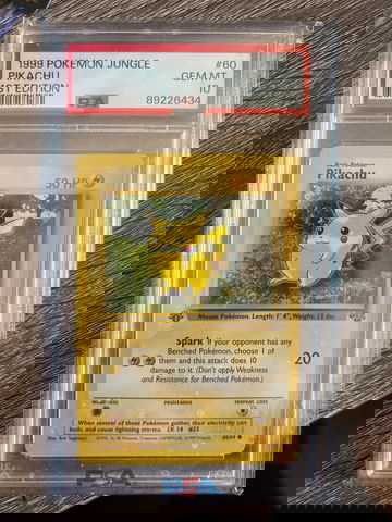 1999 pokemon pikachu 1st edition jungle PSA 10