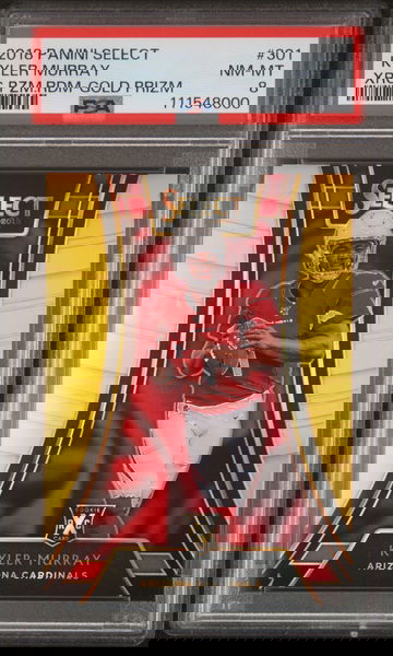 2018 Panini Select Prizm Gold Kyler Murray #301B /10 PSA 8