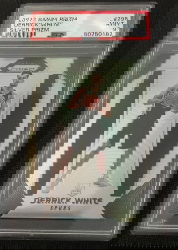2017 Panini Prizm #298 Derrick White Silver RC Rookie PSA 9 Mint