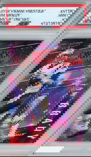 2018 PANINI PRESTIGE STARS OF THE NFL TOM BRADY #STTB PATRIOTS PSA 9 MINT