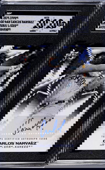 2025 Topps Baseball Stars Carlos Narváez #BSA-NAR RC Auto SGC 10 Auto 10