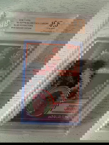 2018 Topps ‘83 Topps silver pack chrome blue refractors #145 shohei Ohtani bgs9.5