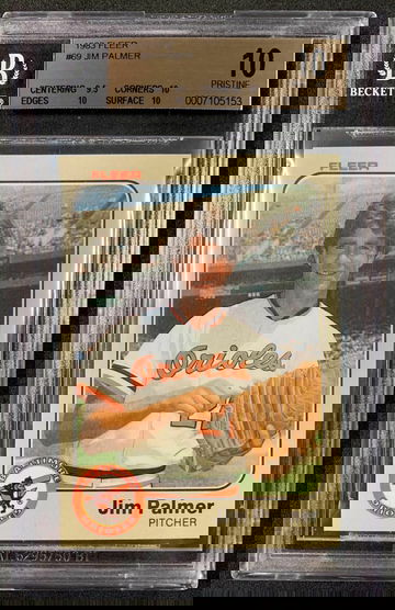 1983 Fleer #69 Jim Palmer Baltimore Orioles BGS 10 PRISTINE POP 3 - DHL Express Air with Tracking from Overseas