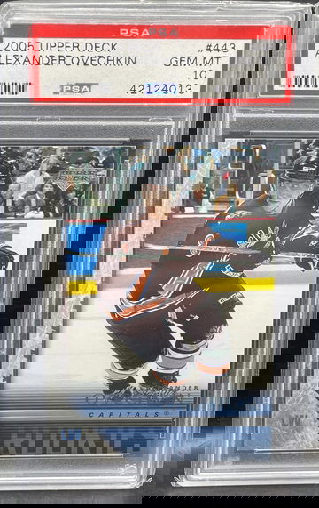 2005 upper deck Authentic Alexander Ovechkin young guns PSA 10