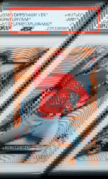 2018 Topps High Tek Shohei Ohtani Galactic Diffractor Orange /25 PSA 9