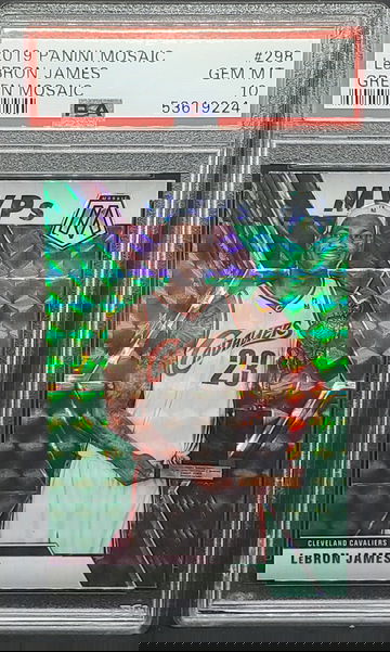 2019 Mosaic LeBron James MVP Green Mosaic PSA 10