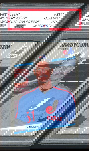 1989 Fleer Randy Johnson Marlboro Ad on Scrbrd PSA 10 GEM MT