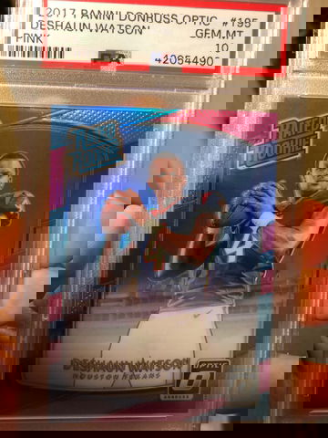 Deshaun Watson 2017 Optic Pink Holo PSA 10