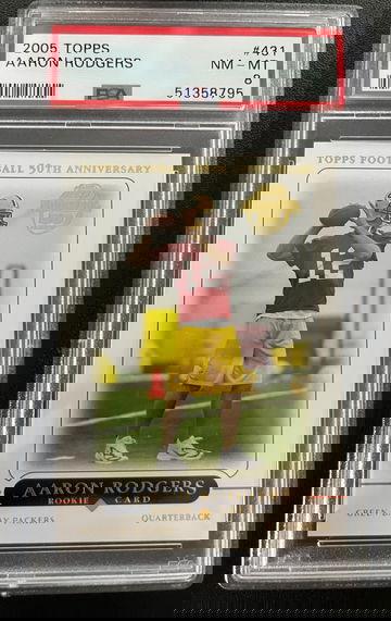 2005 Topps Aaron Rodgers Rookie PSA 8