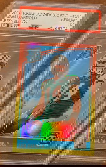 Sam Darnold Red/Yellow Optic PSA 10