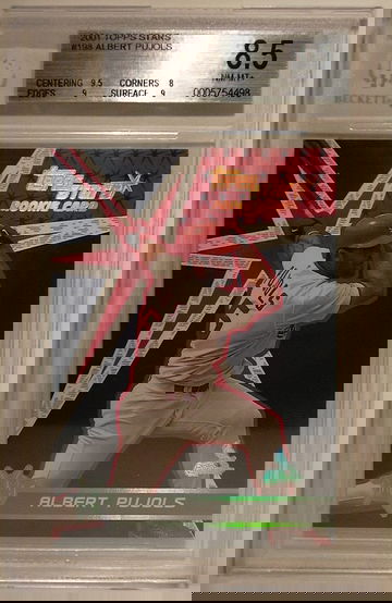 2001 Topps Stars #198 Albert Pujols (ROOKIE) BGS 8.5 NM-MT+