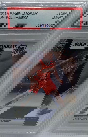 Zion Williamson 2019 20 Panini mosaic NBA Debut #269 pelicans RC rookie PSA 9