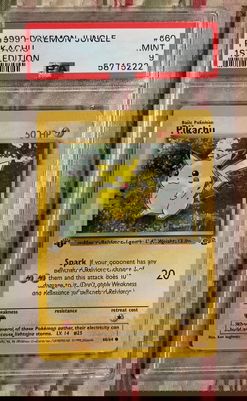 1999 Pokémon Jungle 1st Edition Pikachu #60 PSA 9