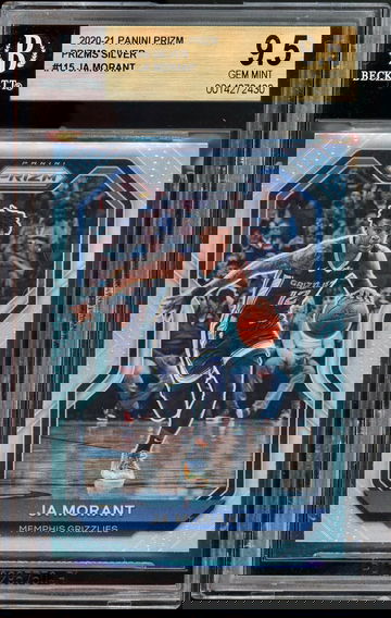 2020-21 prizm silver #115 Ja Morant BGS 9.5