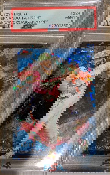 2024 Topps Finest Fernando Tatis Jr. Blue Checkerboard Refractor /49 PSA 9