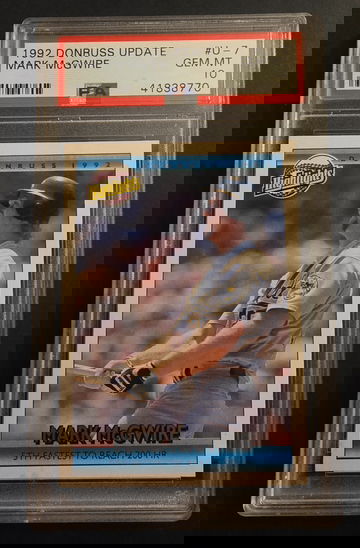 1992 Donruss Update #U-7 Mark McGwire PSA 10