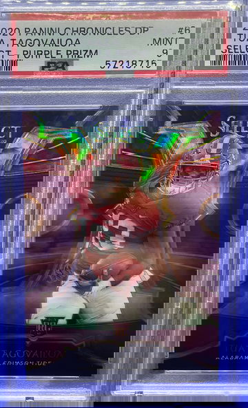 Tua Tagovailoa 2020 Panini Chronicles DP Select Purple prizm /99 PSA 9 Mint RC