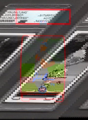 Jose Berrios Signed Autographed 2013 Bowman Draft #16 RC PSA DNA COA