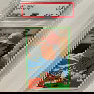 Pete Rose 1981 Topps # 180 PSA 9