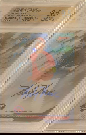 2016 Bowman's Best Refractor Mickey Moniak auto RC BGS 9.5