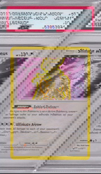 2017 Pokemon Sun and Moon Shining Arceus ( PSA 10 )