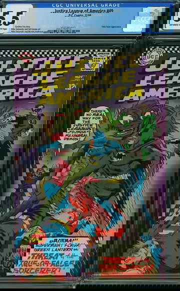 JUSTICE LEAGUE OF AMERICA #49, CGC 5.5 FN-