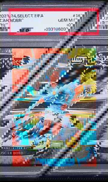 2023-24 PANINI SELECT FIFA OSCAR BOBB TIE-DYE #18 RC ROOKIE PSA 10