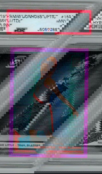 2019 Donruss Optic Nassir Little Hyper Pink Psa 9 Mint Rated Rookie Blazers