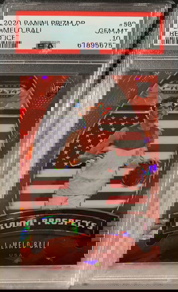 2020 Panini Prizm DP LaMelo Ball Red Ice PSA 10