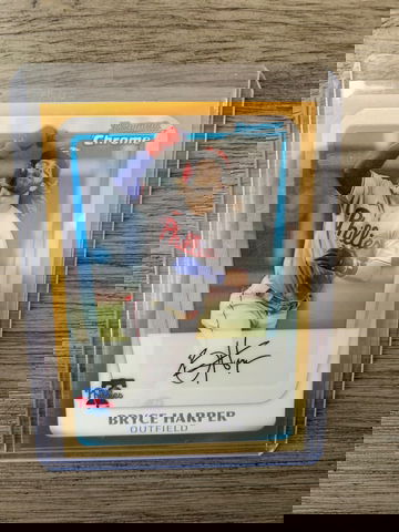 2021 Bowman Chrome Sterling Bryce Harper Gold Refractor (02/50)