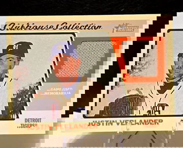 2015 Heritage  Justin Verlander  Clubhouse Collection #CCR-JV  Tigers  Game Used