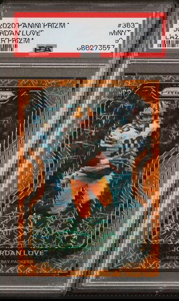 2020 Panini Prizm Jordan Love Lazer Prizm #363 PSA 9