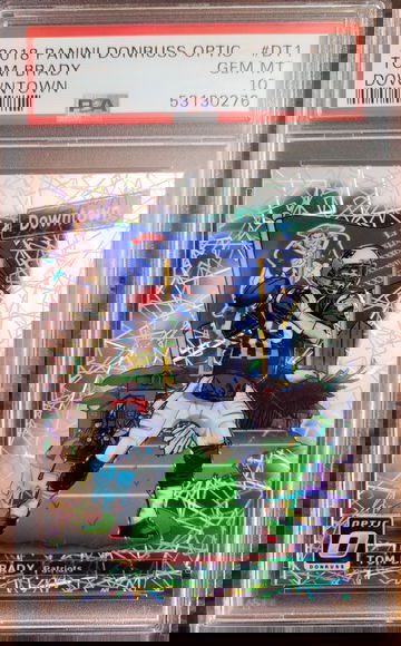 2018 Donruss Optic Tom Brady Downtown #DT1 PSA 10 Gem-Mint SSP Case Hit