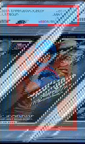 2023 CJ STROUD Topps Now X Beck Single Game Rookie Passing Yards PSA 9 RC #CJ1