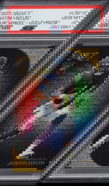 2021 Select Justin Fields Gold Prizm #CW19 RC PSA 10 #2/10