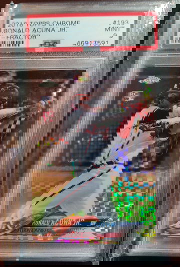2018 Topps Chrome Ronald Acuna Jr. #193 X-Fractor PSA 9