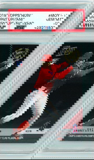 2018 Topps Now #MOY-1 Shohei Ohtani Moment of the Year PSA 10 GEM MINT!