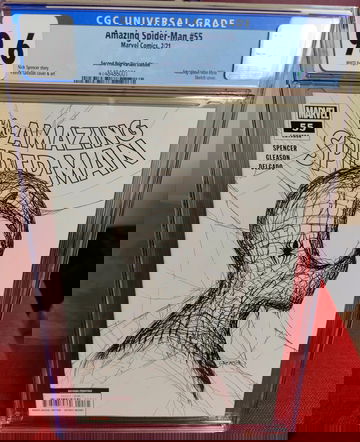 Amazing Spider-Man #55 - CGC 9.6 - 1:50 - Second Print - Patrick Gleason Sketch Cover