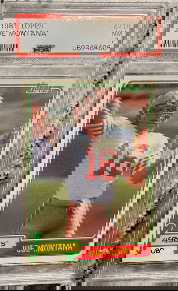 1981 Topps Joe Montana RC PSA 7
