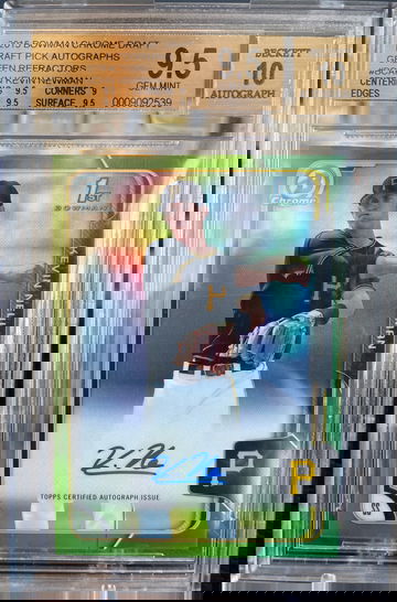 Kevin Newman Bowman Chrome Auto 2015 Green /99 BGS 9.5