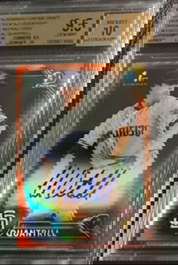 Cal Quantrill BGS 9.5 Bowman Chrome Orange /25 Auto 