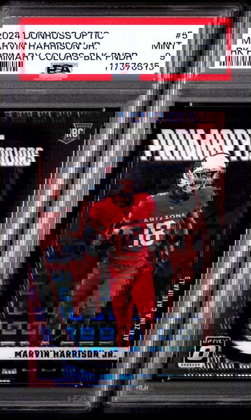 2024 Panini Donruss Optic Rookie Primary Colors Black Pandora Marvin Harrison Jr. #5 /25 PSA 9
