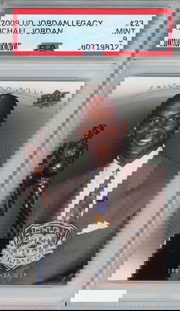 2009 UPPER DECK JORDAN LEGACY MICHAEL JORDAN #23 CHICAGO BULLS HOF PSA 9 MINT