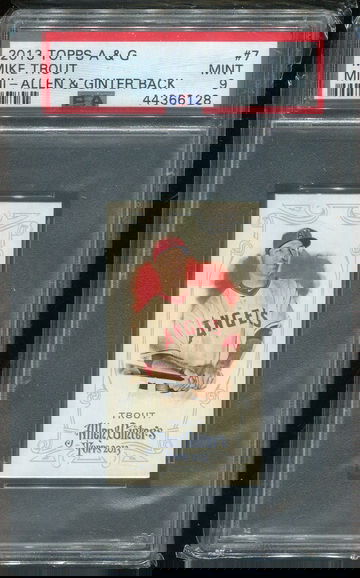 2013 Topps Allen & Ginter Mini #7 Mike Trout ALLEN & GINTER BACK PSA 9 MINT