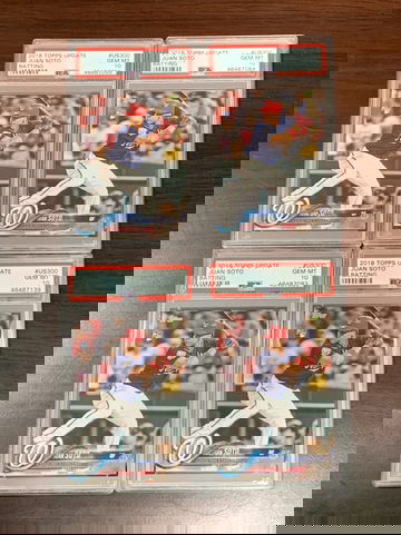 (4) 2018 Topps Update Juan Soto PSA 10