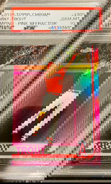 Mike Trout Topps Chrome Pink Refractor 2019 PSA 10